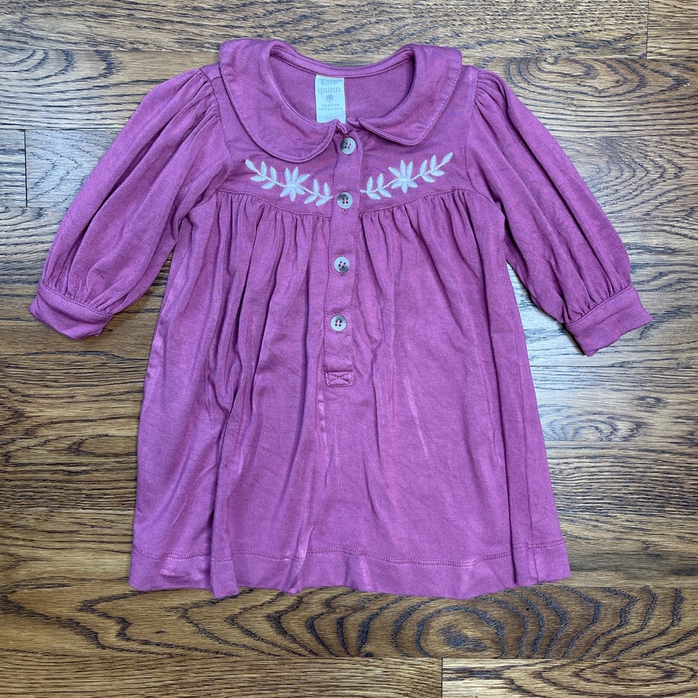 Kate Quinn Baby Organic Bamboo Collection Embroidered Top 6-12 Months